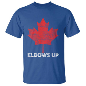 Elbows Up Canada Strong T Shirt Maple Leaf Proud Canadian TS10 Royal Blue Print Your Wear