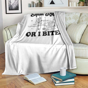 Feminist Cat Throw Blanket Equal Rights or I Bites Human Rights TS10 Print Your Wear