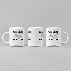 Feminist Cat Coffee Mug Equal Rights or I Bites Human Rights TS10 Print Your Wear
