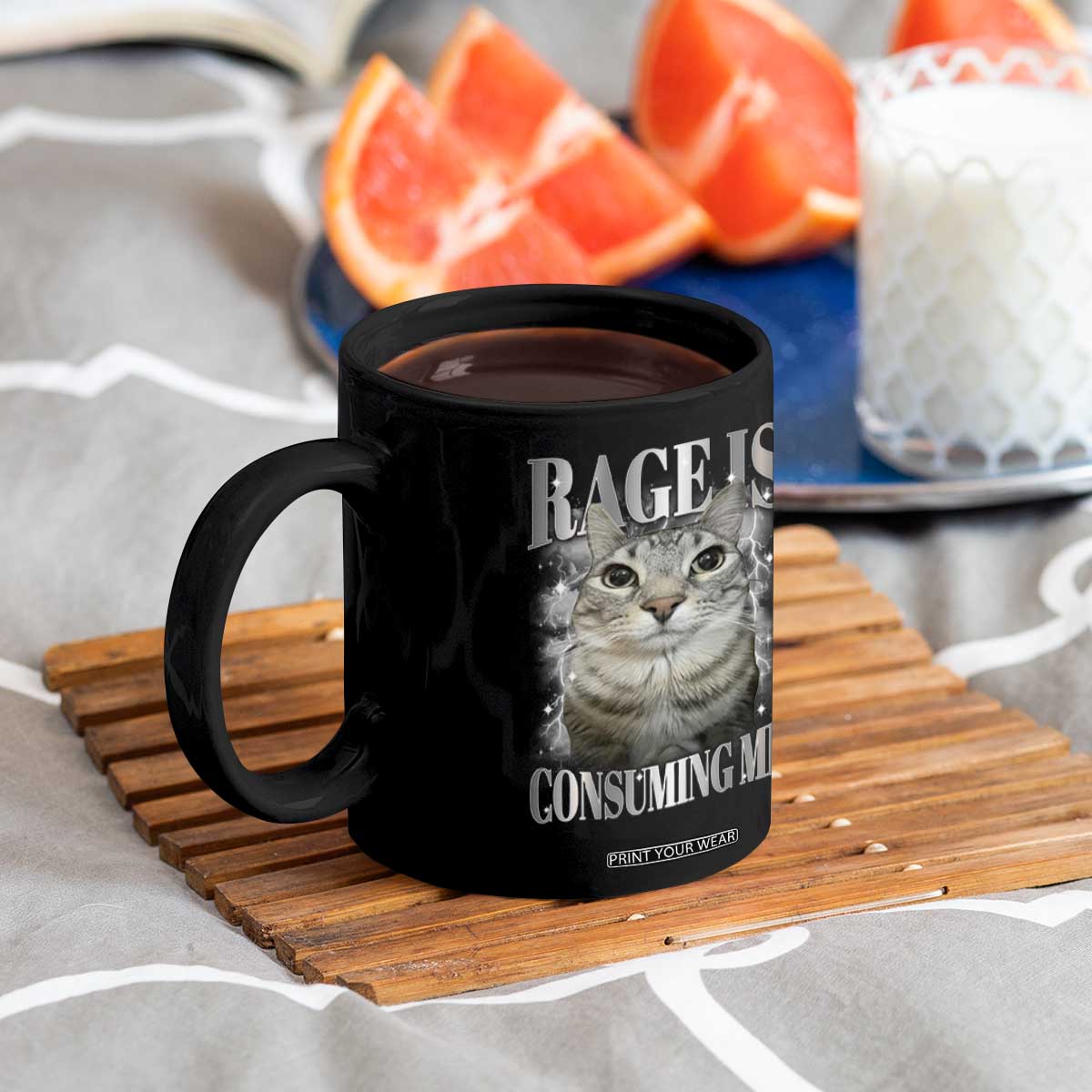 Rage Is Consuming Me Coffee Mug Funny Silly Cat Memes TS10 Print Your Wear