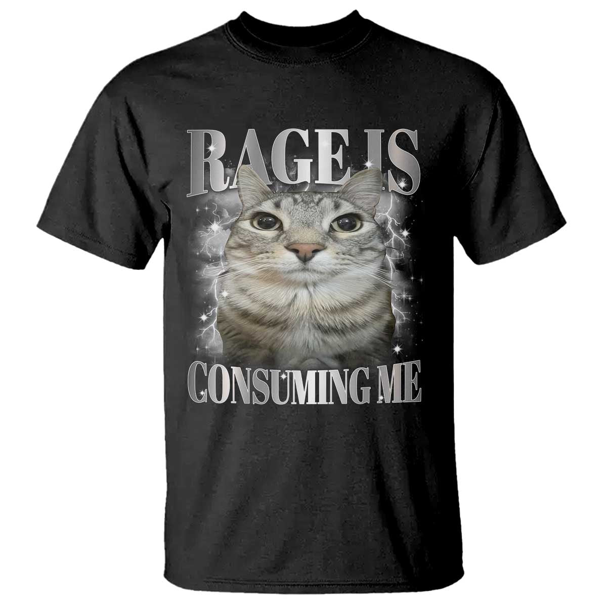 Rage Is Consuming Me T Shirt Funny Silly Cat Memes TS10 Black Print Your Wear
