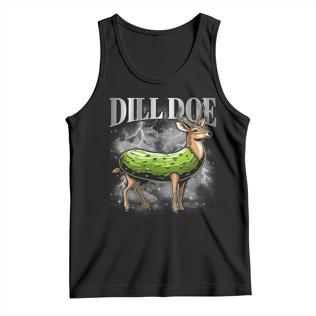 Dill Doe Tank Top Funny Adult Humor Pickle Deer Bootleg Graphic 90s TS10 Black Print Your Wear