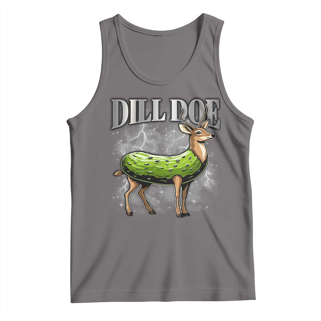 Dill Doe Tank Top Funny Adult Humor Pickle Deer Bootleg Graphic 90s TS10 Deep Heather Print Your Wear