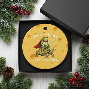 Silly Goose Ceramic Ornament Sorry Im Late I Was Dilly Dallying TS10 1pc Yellow Cheese Print Your Wear