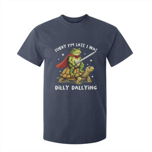 Silly Goose T Shirt For Kid Sorry Im Late I Was Dilly Dallying TS10 Navy Print Your Wear