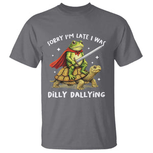 Silly Goose T Shirt Sorry Im Late I Was Dilly Dallying TS10 Charcoal Print Your Wear