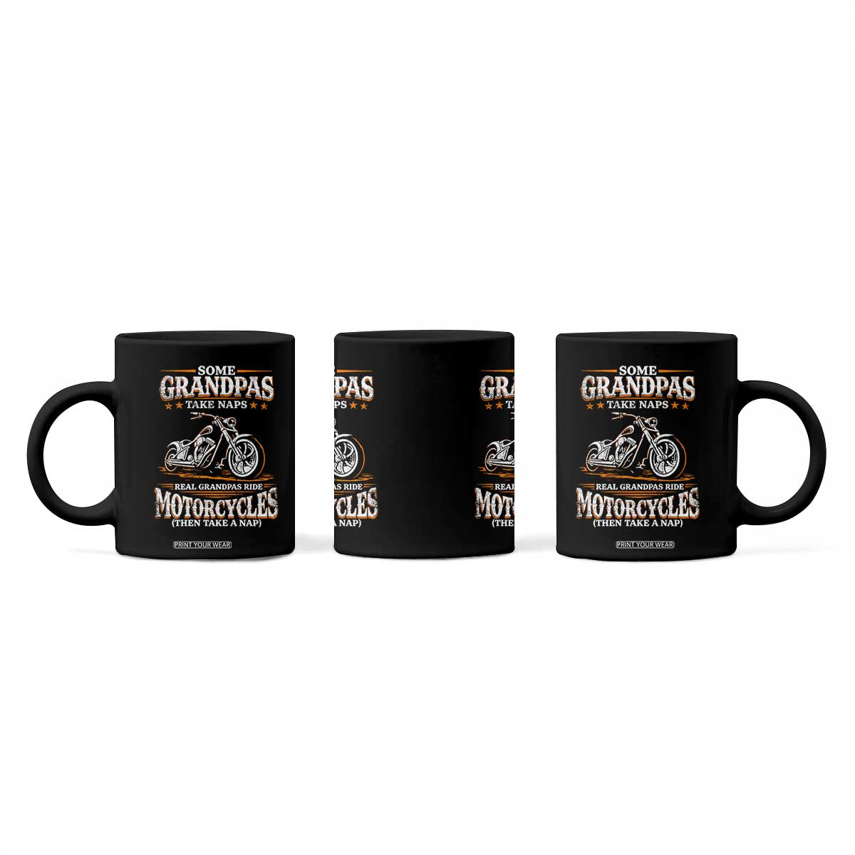 Biker Grandpa Coffee Mug Some Grandpas Take Naps Real Grandpas Ride Motorcycles TS10 Print Your Wear