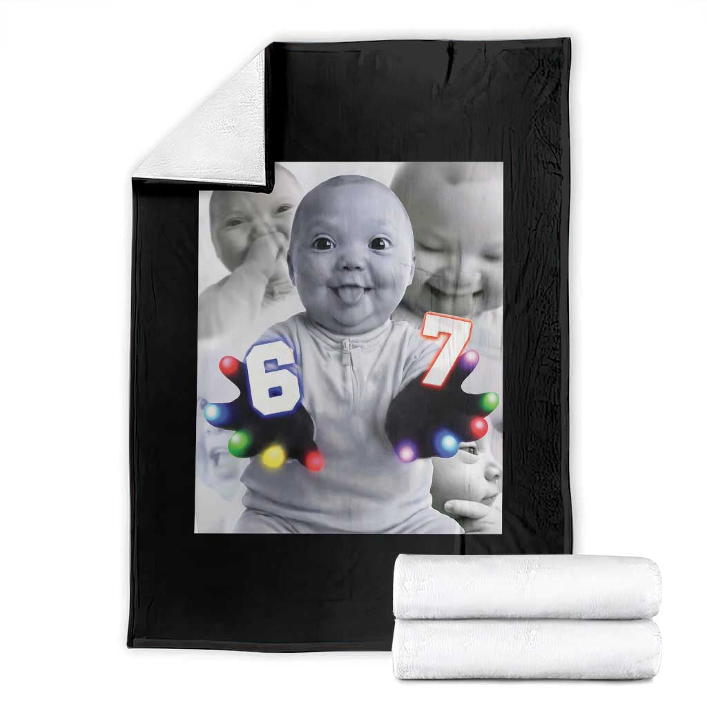 Gloving Niche 67 Ai Baby Meme Throw Blanket Six Seven Hand Funny Laughing Baby TS10 Black Print Your Wear