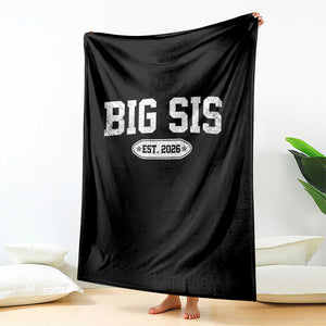 Big Sis Est 2026 Throw Blanket Big Sister Baby Announcement TS10 Print Your Wear