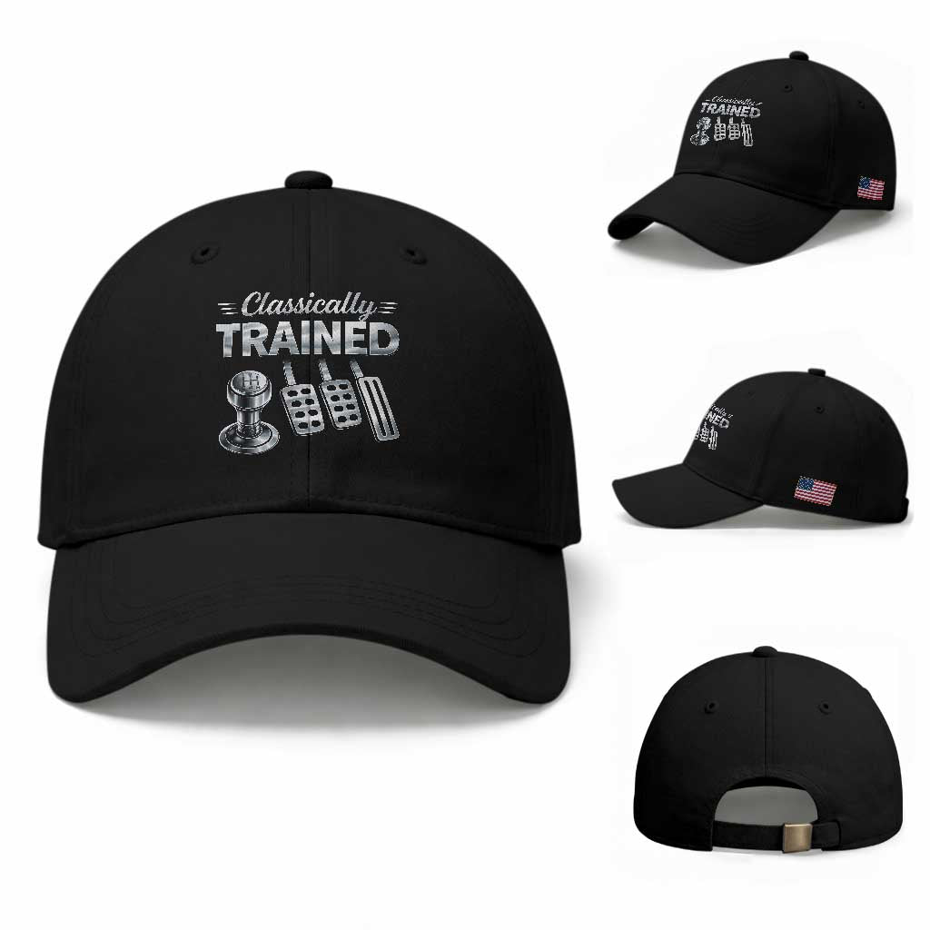 Classically Trained Baseball Cap Dimmer Manual Transmission Car Humor Pedals Driving TS10 Baseball Cap Universal Fit Black Print Your Wear