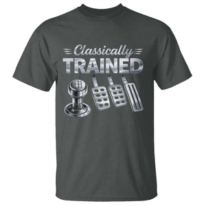 Classically Trained T Shirt Dimmer Manual Transmission Car Humor Pedals Driving TS10 Dark Heather Print Your Wear
