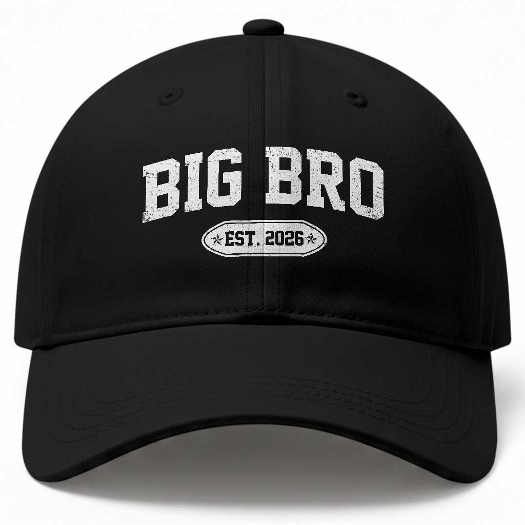 Big Bro Est 2026 Baseball Cap Big Brother Baby Announcement TS10 Print Your Wear