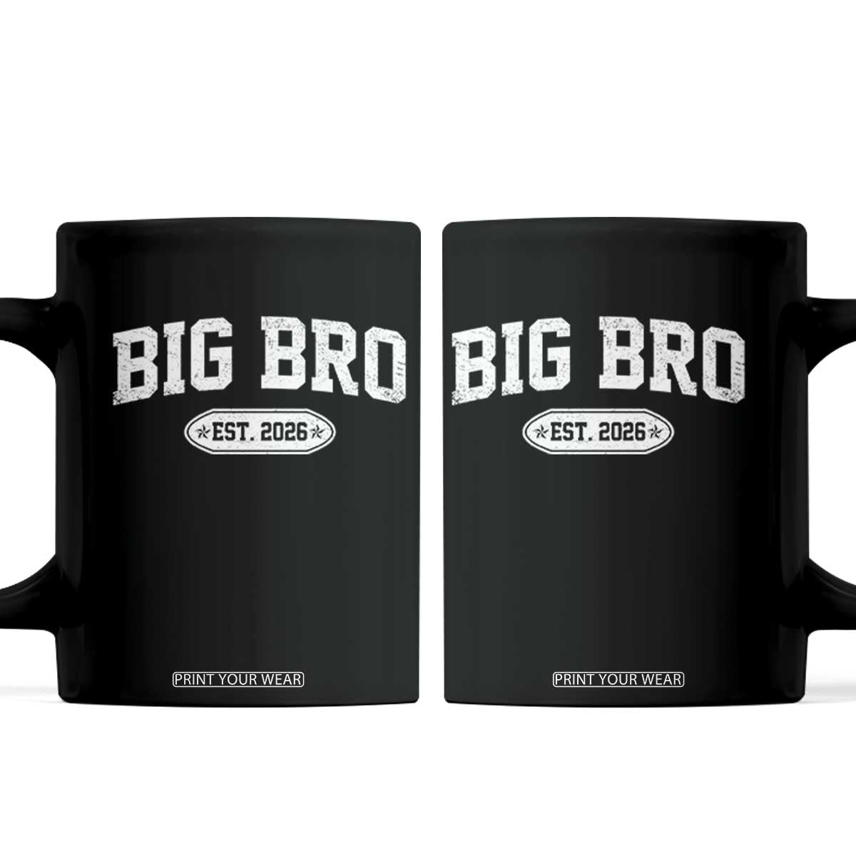 Big Bro Est 2026 Coffee Mug Big Brother Baby Announcement TS10 Black Print Your Wear