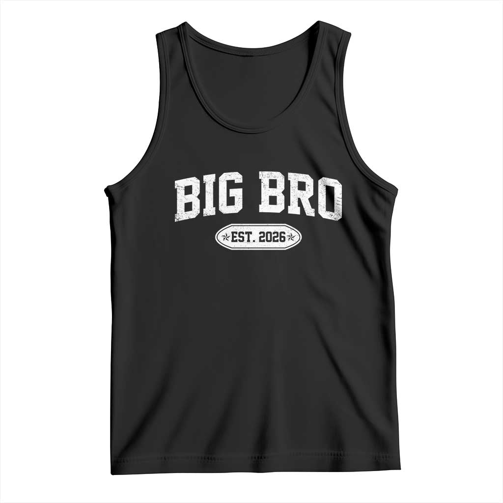 Big Bro Est 2026 Tank Top Big Brother Baby Announcement TS10 Black Print Your Wear