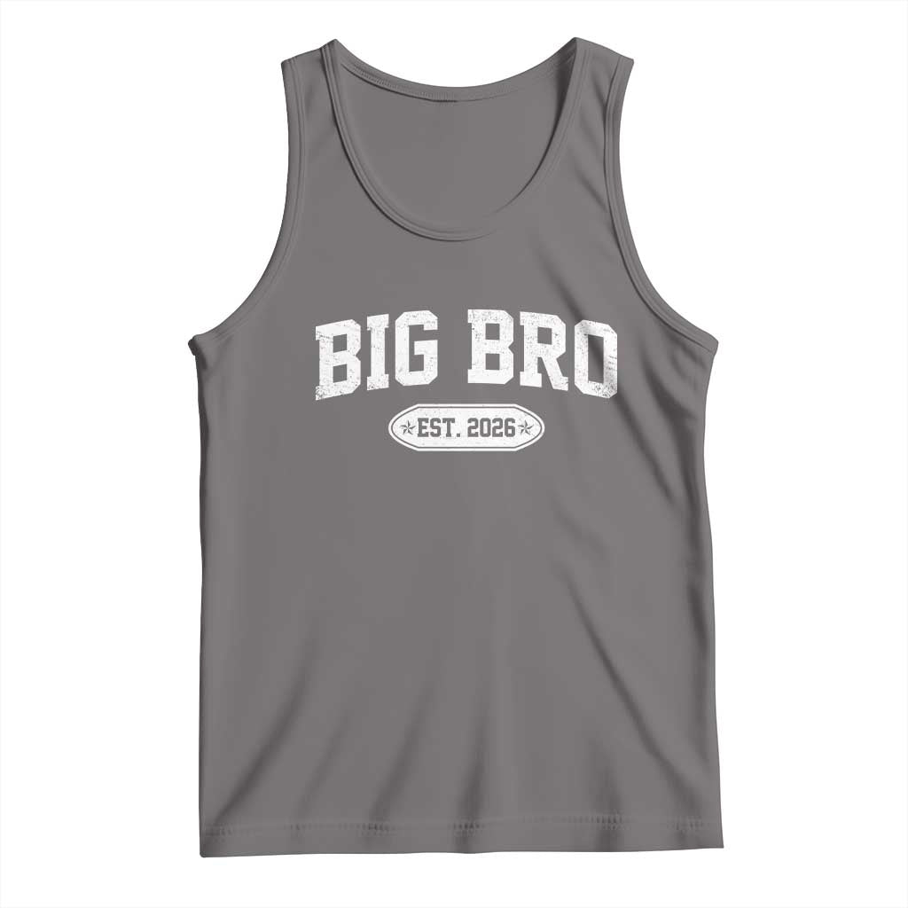 Big Bro Est 2026 Tank Top Big Brother Baby Announcement TS10 Deep Heather Print Your Wear