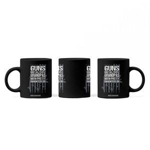 Grandpas With Pretty Daughters Coffee Mug Funny Grandpa Gun American Flag TS10 Print Your Wear
