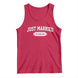Just Married 70 Years Ago Tank Top 70th Wedding Anniversary Matching TS10 Red Print Your Wear