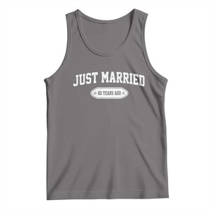 Just Married 60 Years Ago Tank Top 60th Wedding Anniversary Matching TS10 Deep Heather Print Your Wear