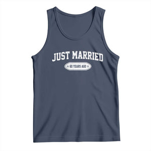 Just Married 60 Years Ago Tank Top 60th Wedding Anniversary Matching TS10 Navy Print Your Wear