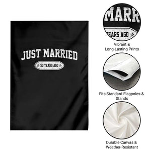 Just Married 50 Years Ago Garden Flag 50th Wedding Anniversary Matching TS10 Print Your Wear