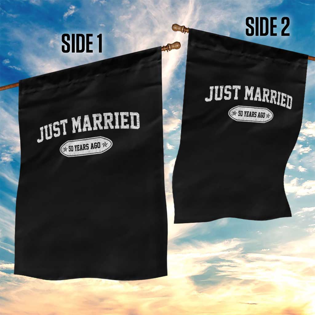 Just Married 50 Years Ago Garden Flag 50th Wedding Anniversary Matching TS10 Print Your Wear