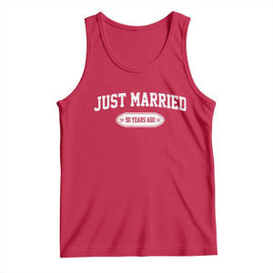 Just Married 50 Years Ago Tank Top 50th Wedding Anniversary Matching TS10 Red Print Your Wear
