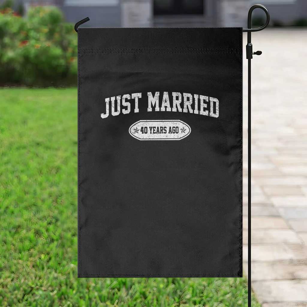 Just Married 40 Years Ago Garden Flag 40th Wedding Anniversary Matching TS10 Print Your Wear