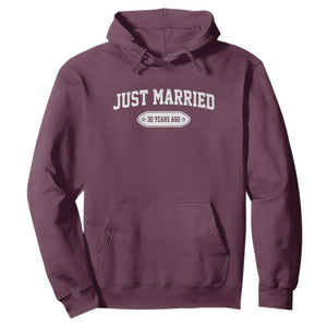 Just Married 30 Years Ago Hoodie 30th Wedding Anniversary Matching TS10 Maroon Print Your Wear