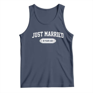 Just Married 30 Years Ago Tank Top 30th Wedding Anniversary Matching TS10 Navy Print Your Wear