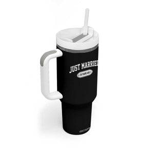 Just Married 30 Years Ago Tumbler With Handle 30th Wedding Anniversary Matching TS10 Print Your Wear