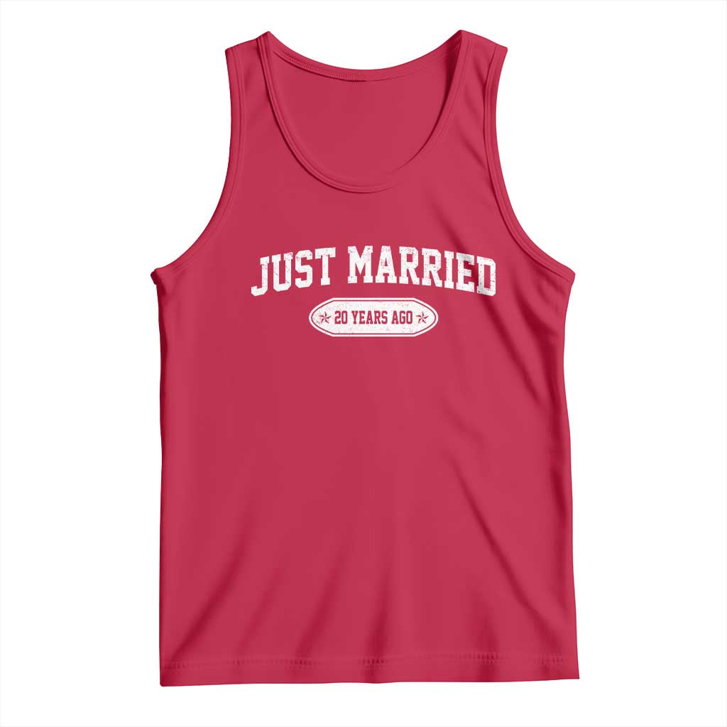 Just Married 20 Years Ago Tank Top 20th Wedding Anniversary Matching TS10 Red Print Your Wear