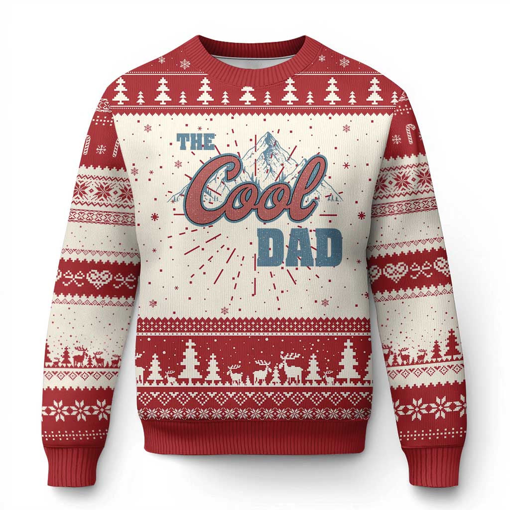 The Cool Dad Knit Sweatshirt Fathers Day Gifts TS10 Red Print Your Wear