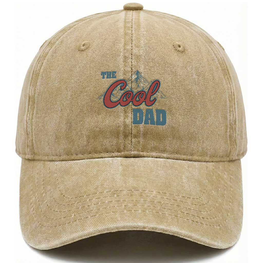 Cool Dad Washed Cotton Baseball Cap Fathers Day Gifts TS10 Print Your Wear