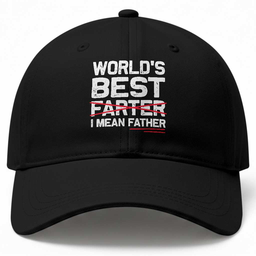 Retro World's Best Farter I Mean Father Baseball Cap Funny Best Dad TS10 Print Your Wear
