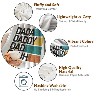 Dada Daddy Dad Bruh Throw Blanket Funny Fathers Day Bruh TS10 Print Your Wear