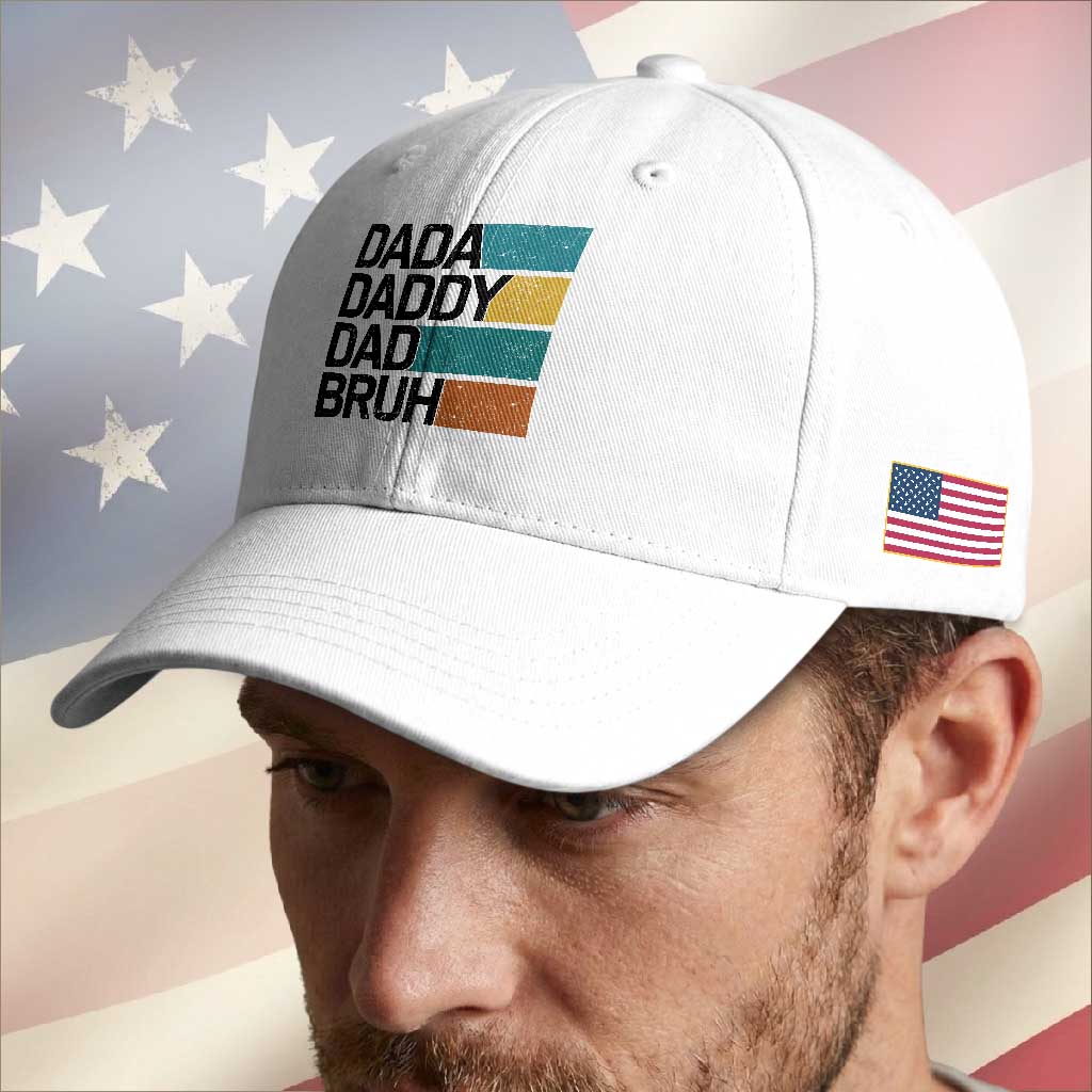 Dada Daddy Dad Bruh Baseball Cap Funny Fathers Day Bruh TS10 Print Your Wear