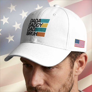 Dada Daddy Dad Bruh Baseball Cap Funny Fathers Day Bruh TS10 Print Your Wear
