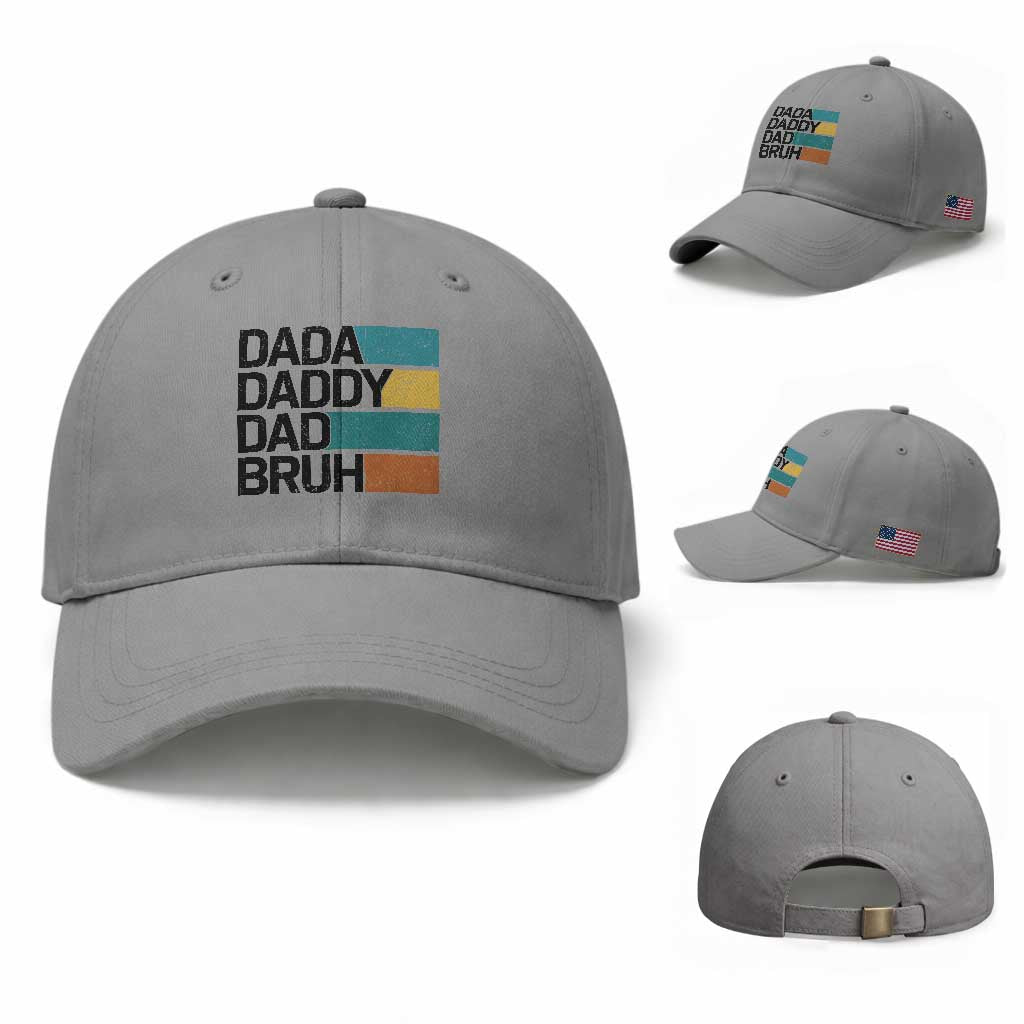 Dada Daddy Dad Bruh Baseball Cap Funny Fathers Day Bruh TS10 Baseball Cap Universal Fit Sport Gray Print Your Wear