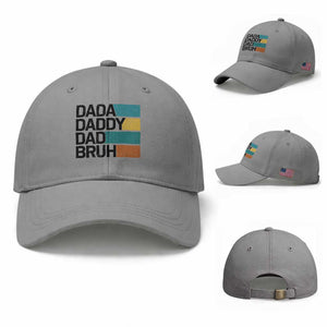 Dada Daddy Dad Bruh Baseball Cap Funny Fathers Day Bruh TS10 Baseball Cap Universal Fit Sport Gray Print Your Wear