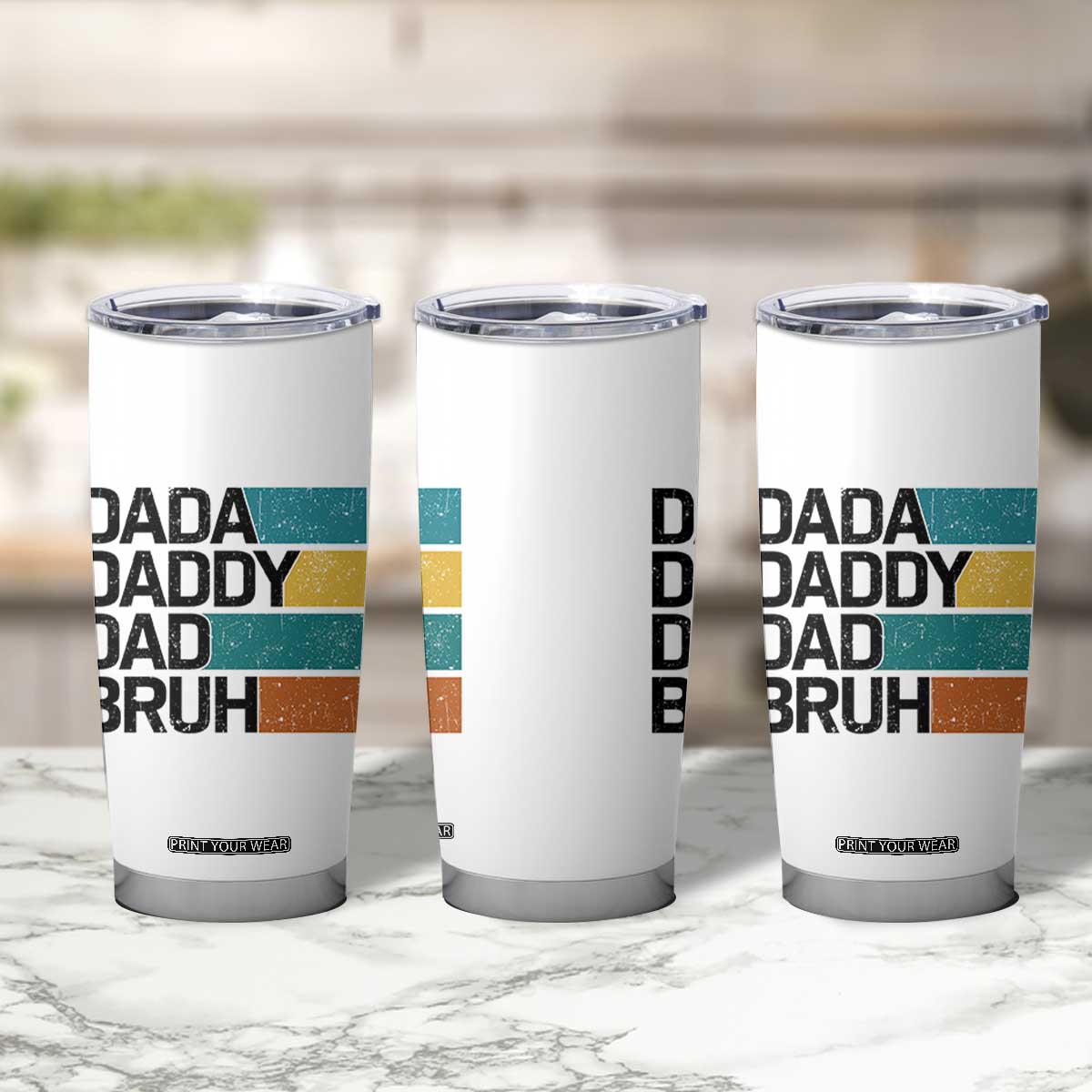 Dada Daddy Dad Bruh Tumbler Cup Funny Fathers Day Bruh TS10 Print Your Wear