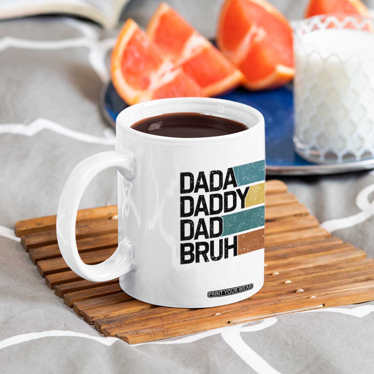 Dada Daddy Dad Bruh Coffee Mug Funny Fathers Day Bruh TS10 Print Your Wear