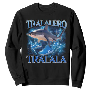 Tralalero Tralala Shark Sweatshirt Funny Internet Brainrot Memes Gen Alpha TS10 Black Print Your Wear