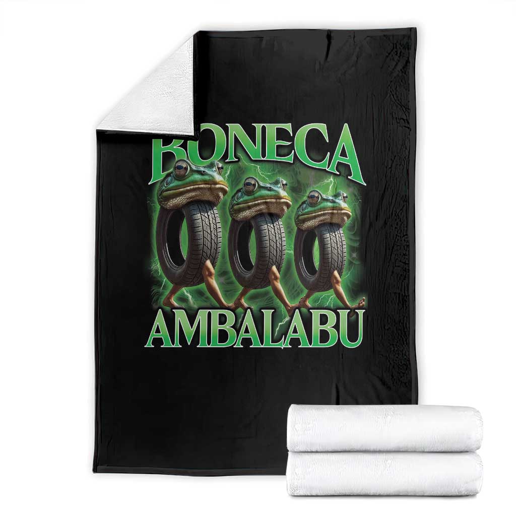 Boneca Ambalabu Frog Throw Blanket Funny Internet Brainrot Memes Gen Alpha TS10 Black Print Your Wear