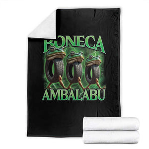 Boneca Ambalabu Frog Throw Blanket Funny Internet Brainrot Memes Gen Alpha TS10 Black Print Your Wear