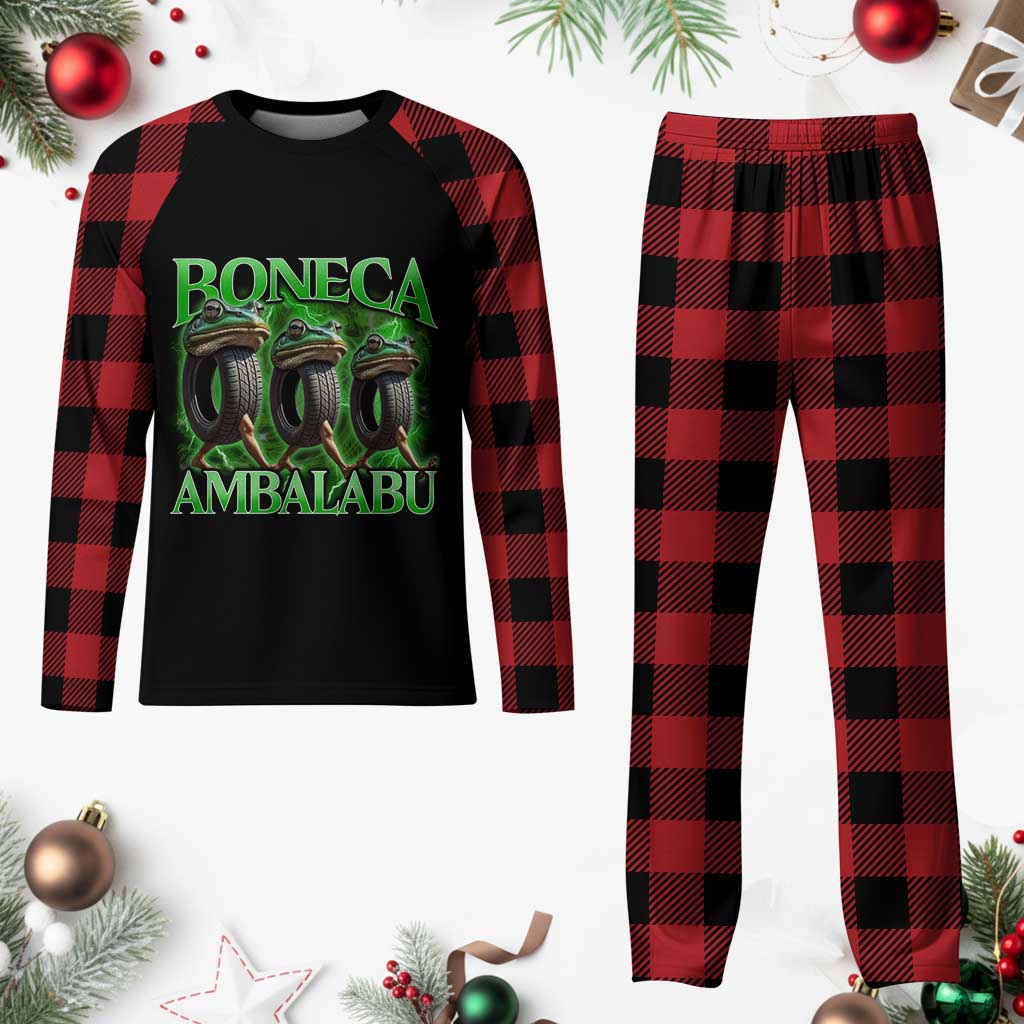 Boneca Ambalabu Frog Plaid Pajama Set Funny Internet Brainrot Memes Gen Alpha TS10 Buffalo Plaid Print Your Wear