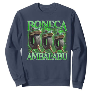 Boneca Ambalabu Frog Sweatshirt Funny Internet Brainrot Memes Gen Alpha TS10 Navy Print Your Wear