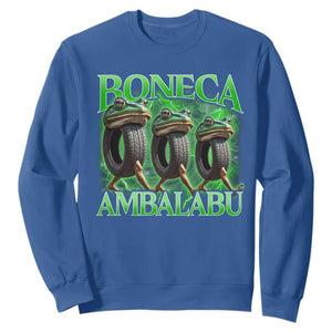 Boneca Ambalabu Frog Sweatshirt Funny Internet Brainrot Memes Gen Alpha TS10 Royal Blue Print Your Wear