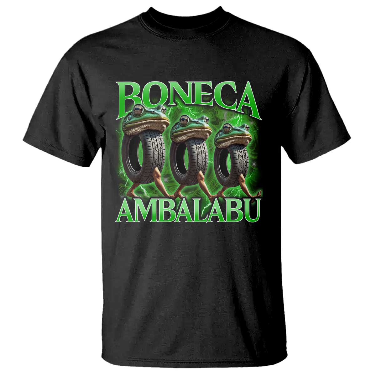 Boneca Ambalabu Frog T Shirt Funny Internet Brainrot Memes Gen Alpha TS10 Black Print Your Wear