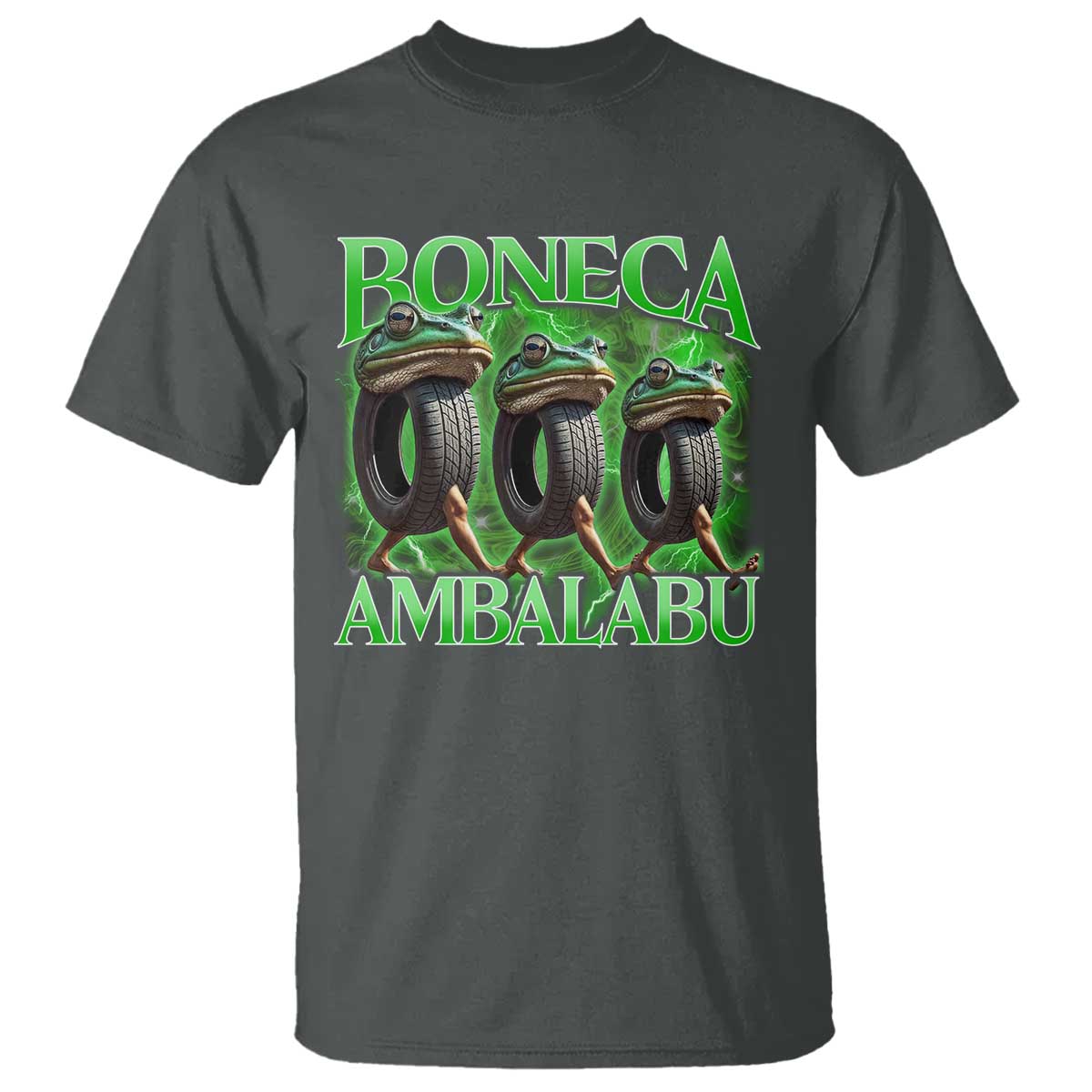 Boneca Ambalabu Frog T Shirt Funny Internet Brainrot Memes Gen Alpha TS10 Dark Heather Print Your Wear