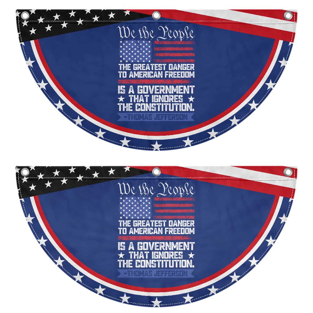 Thomas Jefferson Patriotic Fan Flag The Greatest Danger To Freedom USA Flag TS10 2pcs pack Classic Navy Print Your Wear